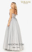 Terani 2011P1206 Silver Back Dress