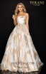 Terani 2011P1210 Ivory Silver Front Dress