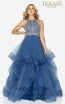 Terani 2011P1217 Blue Front Dress