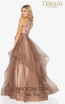 Terani 2011P1217 Dusty Blue Mocha Back Dress