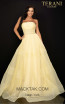 Terani 2012P1399 Yellow Front Dress