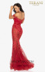 Terani 2011P1217 Red Back Dress
