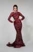 Tina Holly TA139 Burgundy Front Dress