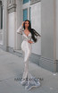 Tina Holly TA803 Silver Nude Front Dress