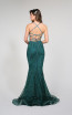 Tina Holly TW001 Emerald Green Back Dress