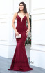 TK AS133 Burgundy Evening Dress