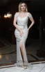 TK DA002 Ivory Front Evening Dress