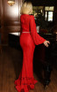 TK DA007 Red Back Evening Dress