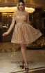 TK DA011 Gold Front Evening Dress