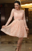 TK DA011 Salmon Front Evening Dress