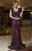 TK DA012 Purple Front Evening Dress