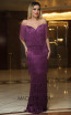 TK DA013 Purple Front Evening Dress