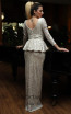 TK DA016 Silver Back Evening Dress
