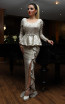 TK DA016 Silver Front Evening Dress