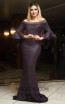 TK DA017 Purple Front Evening Dress