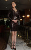 TK DA021 Evening Brown Back Dress