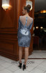 TK DA021 Evening Ice Blue Back Dress