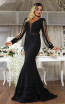TK DA027 Black Black Front Evening Dress