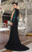 TK DA027 Black Green Back Evening Dress