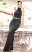 TK DA028 Black Front Evening Dress