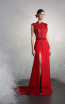 Tony Ward 6 Red Front Evening Dress