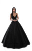 Tarik Ediz 50539 Black Front Prom Dress