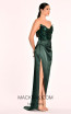 Véronique Dark Emerald Satin Dress
