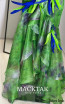 Victorine Pattern Green Detail Dress