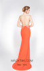 X & M Couture 49014 Orange Gold Back Evening Dress