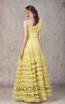 Ziad Germanos ZG20 Mustard Back Evening Dress